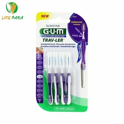 GUM Brossettes Traveler extrafine cylindrique 1.2 bte de 4 (1512)